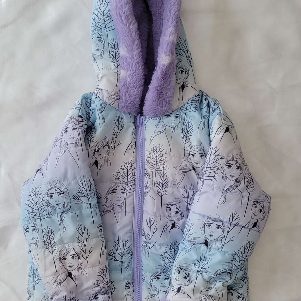 Disney Kids Purple and Blue Hooded Jacket - Picture 5 of 5
